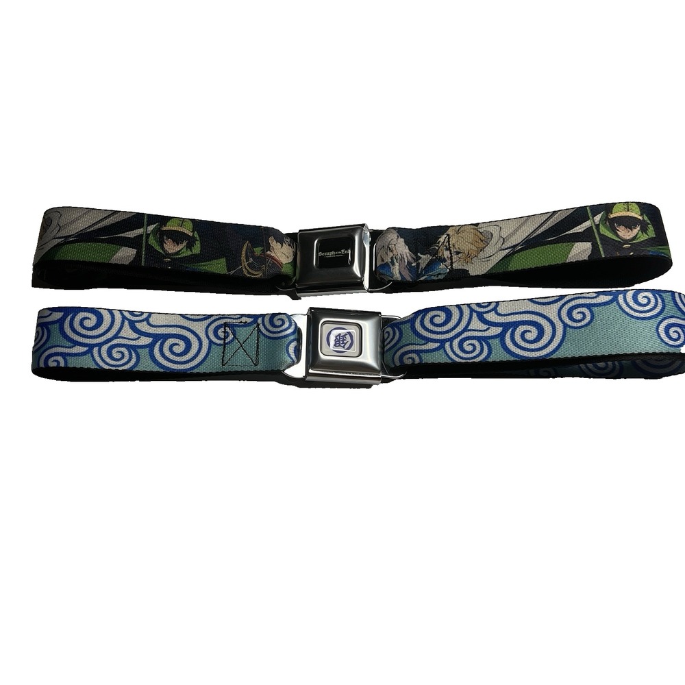 Buckle Down Anime Japanese Animation Seatbelt Belts Lot of 2 24"-38" Men Women